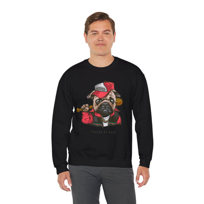 Gangster Pug Graphic Sweater | Eco-Limited