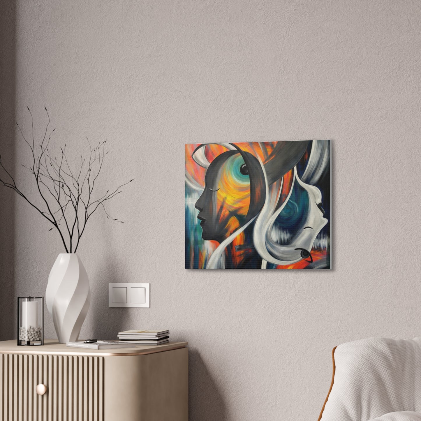 Abstract Expression Portrait Canvas | Eco-Limited