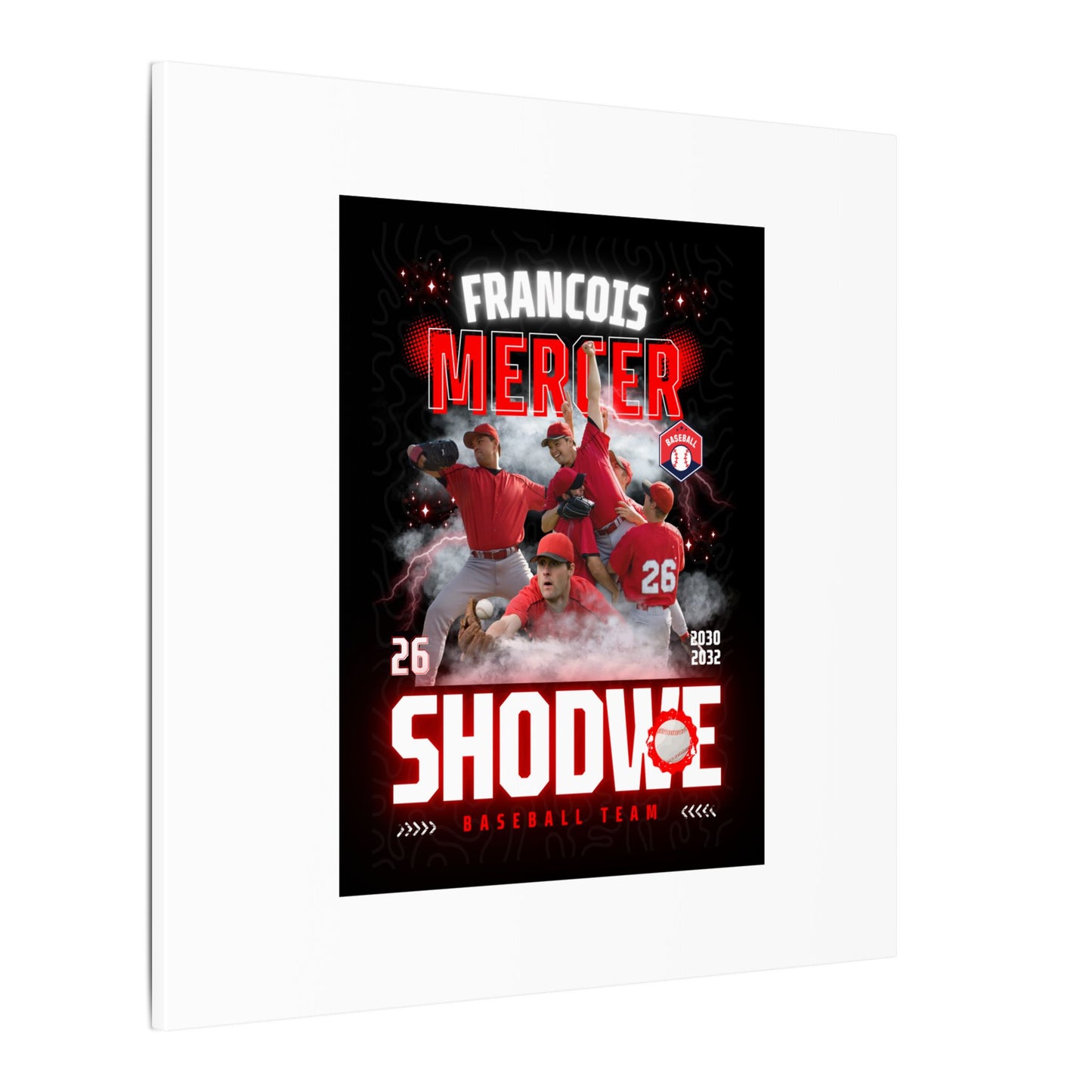 Baseball Team Player Poster