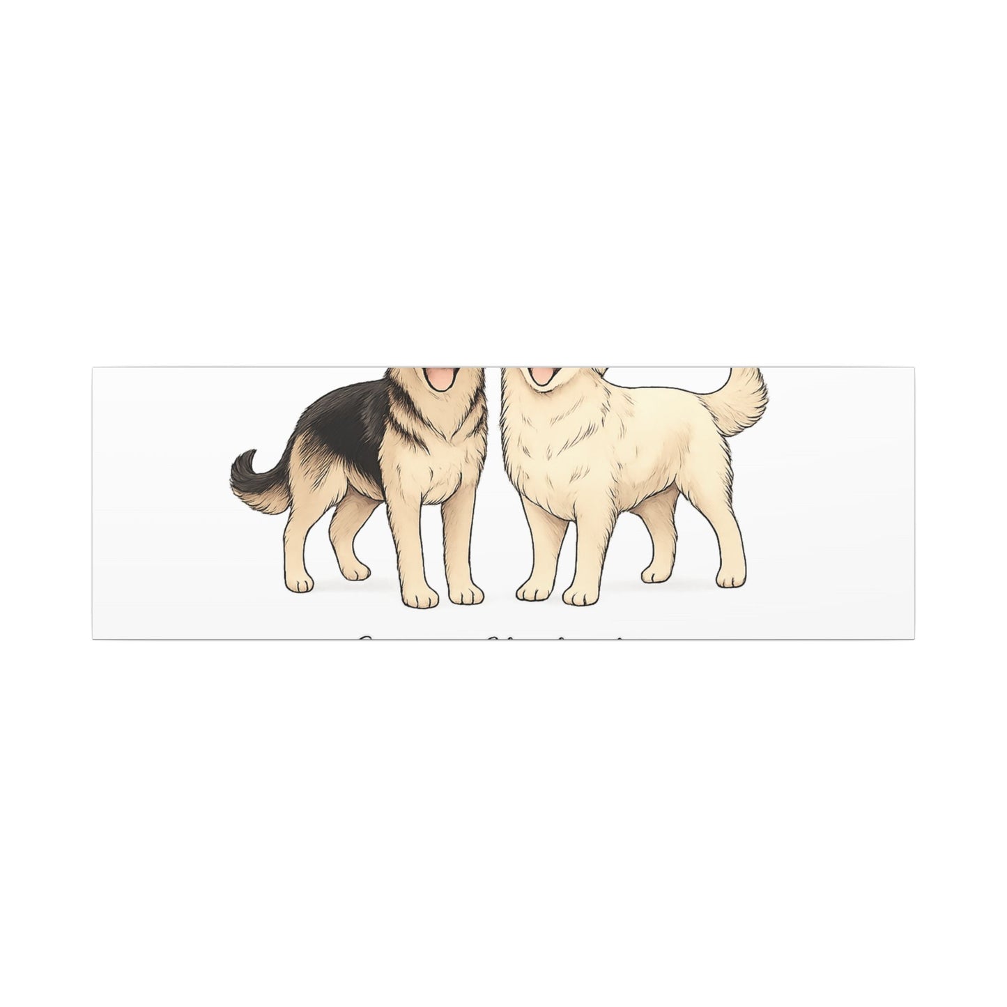 German Shepherd & Golden Retriever Canvas Wall Art