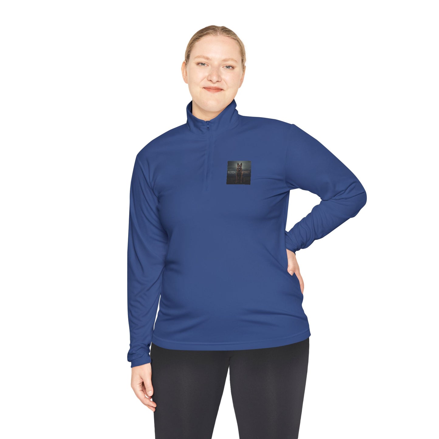 German Shepherd Born To Protect Quarter Zip Pullover | Eco-Limited