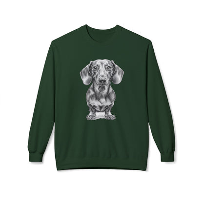 Dachshund Sketch Minimal Art Sweatshirt | Eco-Limited