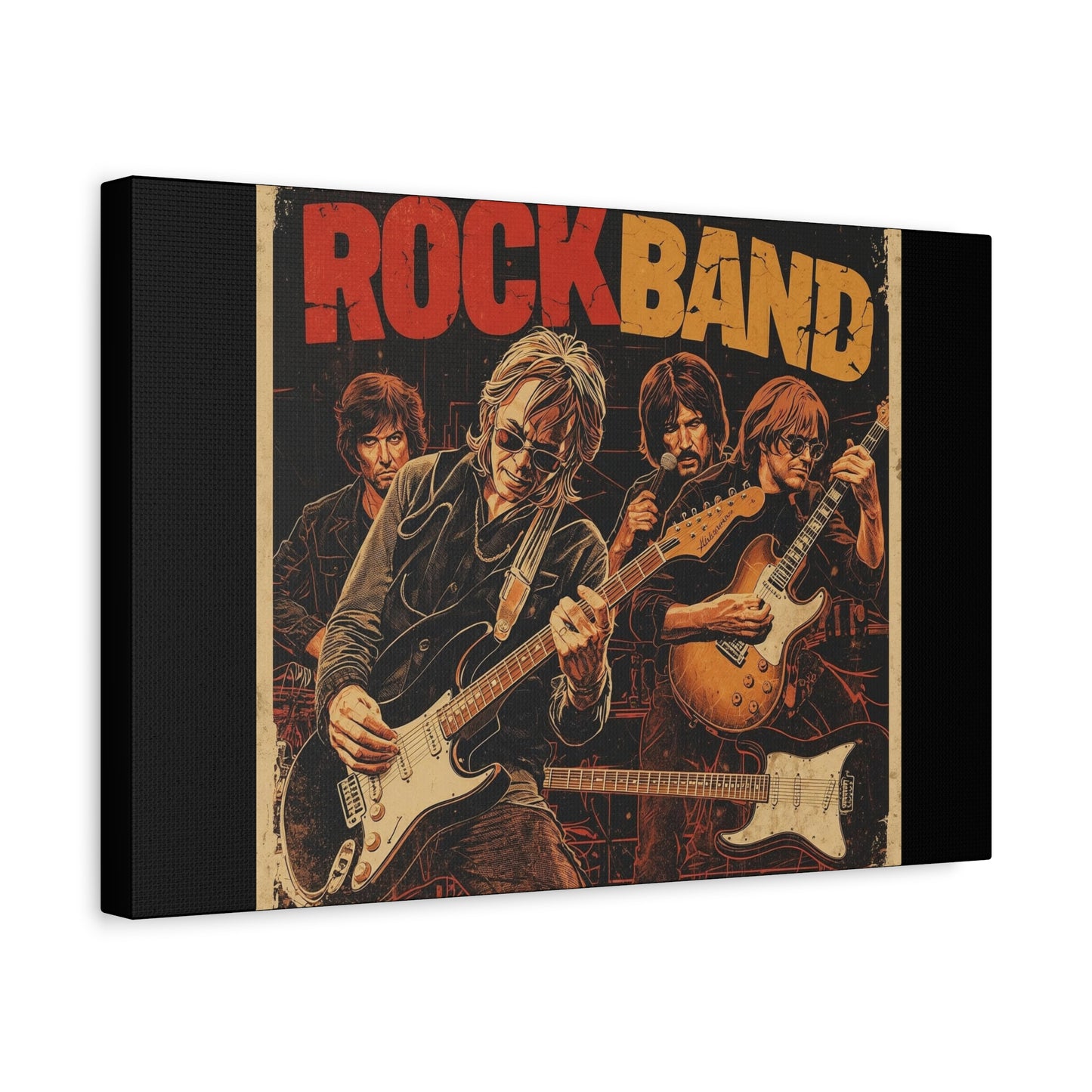 Rock Band Vintage Canvas Wall Art | Eco - Limited