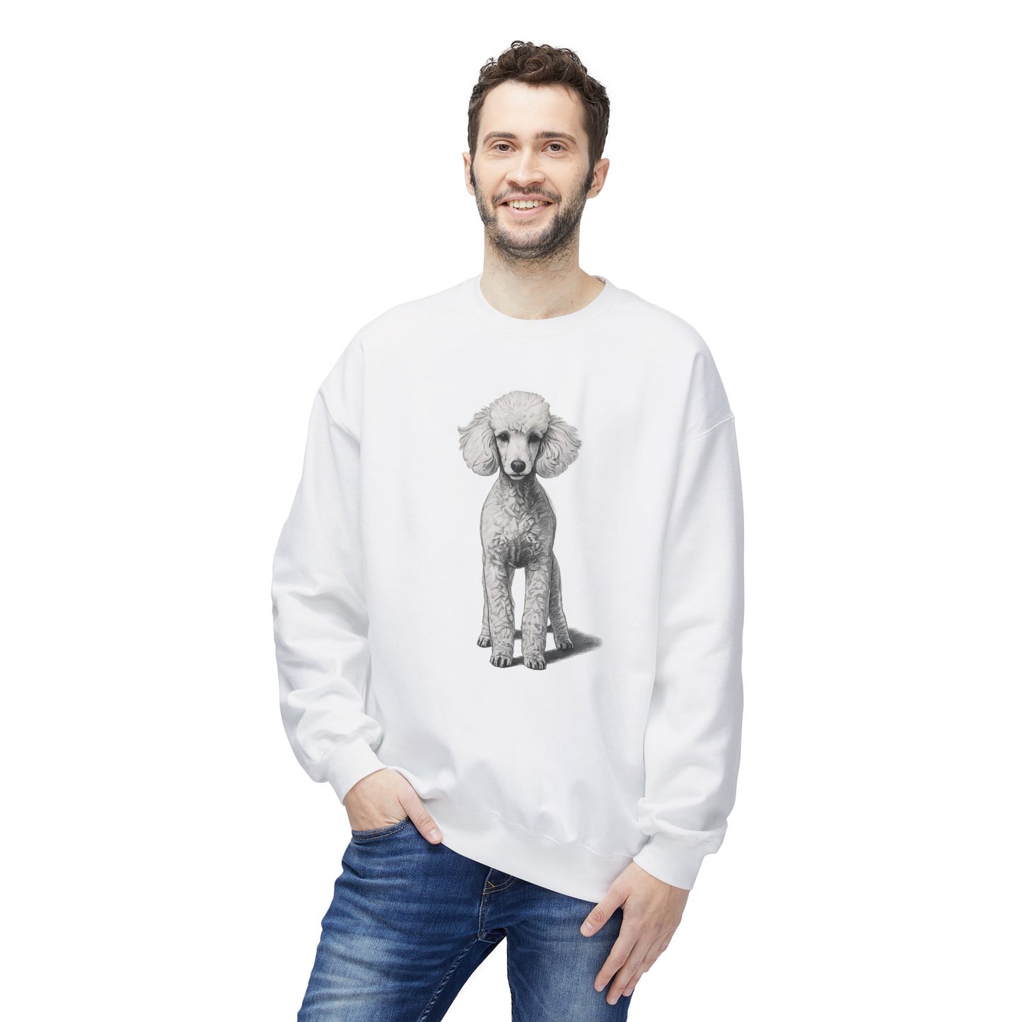 Elegant Poodle Illustration Sweatshirt | Eco-Limited