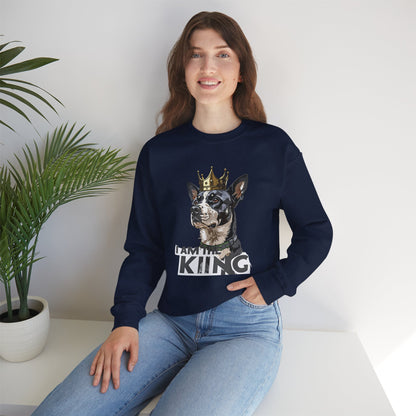 King Dog Crown Art Sweatshirt | Eco-Limited