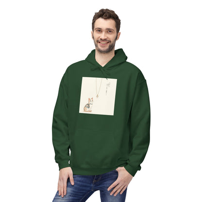 Lucky Cat Clover Illustration Hoodie | Eco-Limited