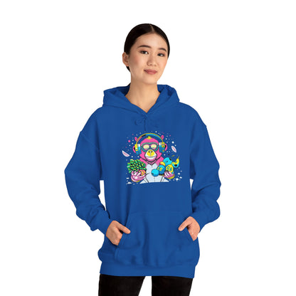 Neon Groove DJ Monkey Hoodie | Eco-Limited
