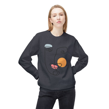 Abstract Line Face Sweatshirt | Eco-Limited