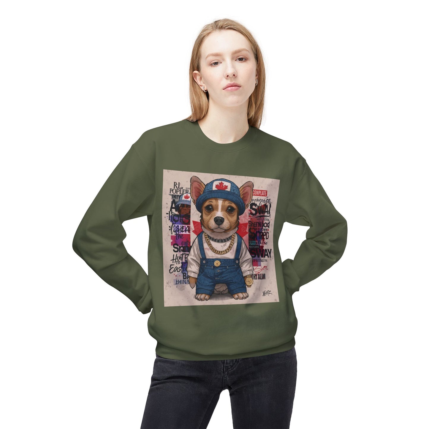 Lucky Street Pup Art Sweater | Eco-Limited