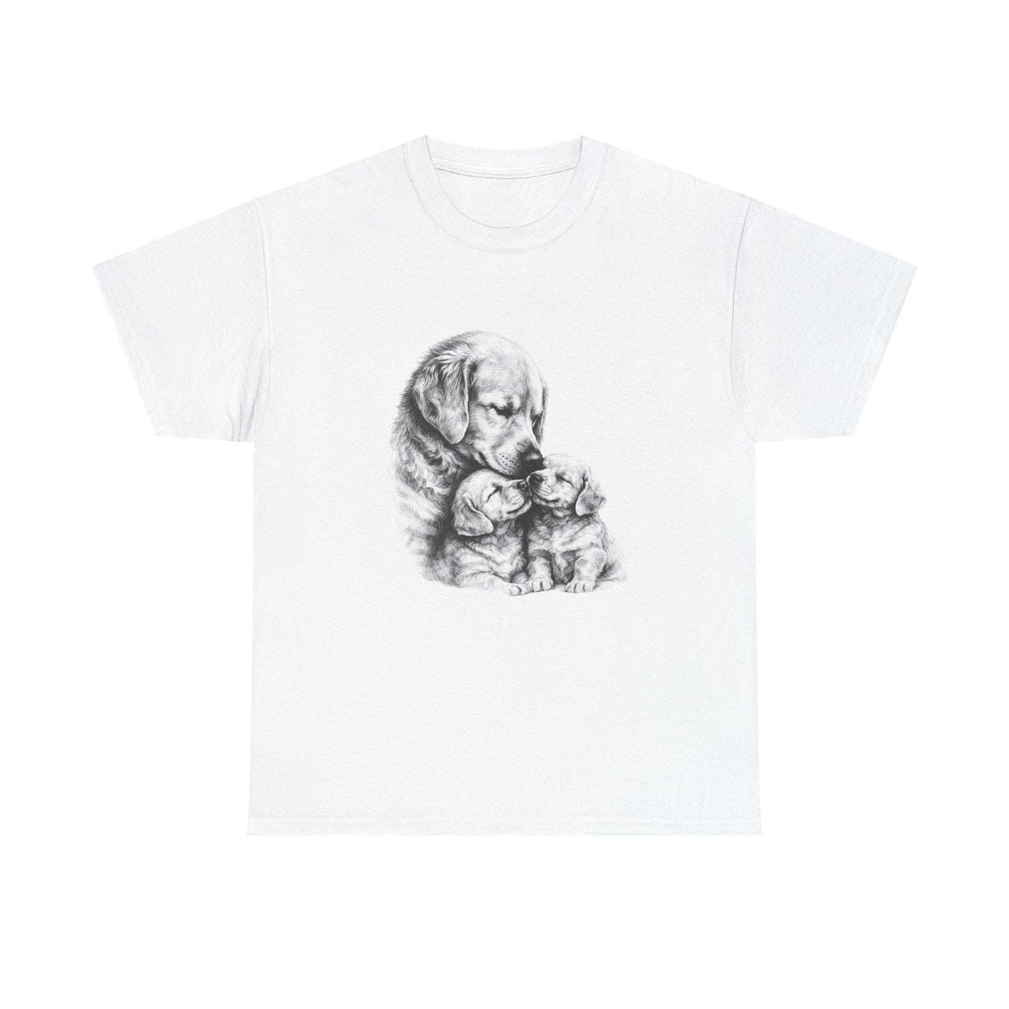 Tender Dog Family Pencil Art T-Shirt | Eco - Limited