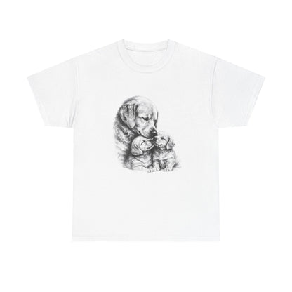 Tender Dog Family Pencil Art T-Shirt | Eco - Limited