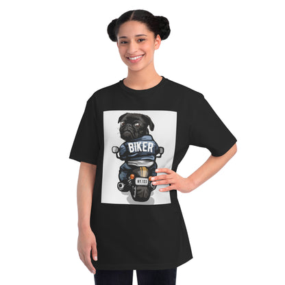 Organic Biker Pug T-Shirt | Organic-Limited