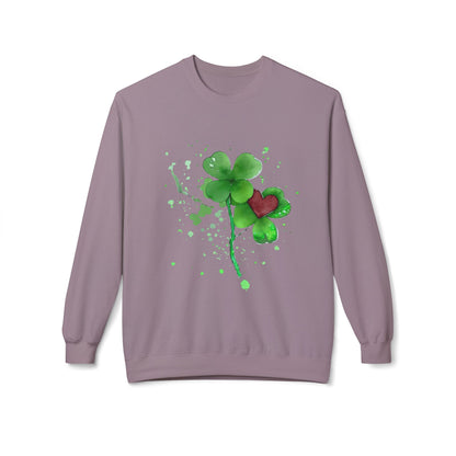 Lucky Love Clover Watercolor Sweatshirt | Eco-Limited