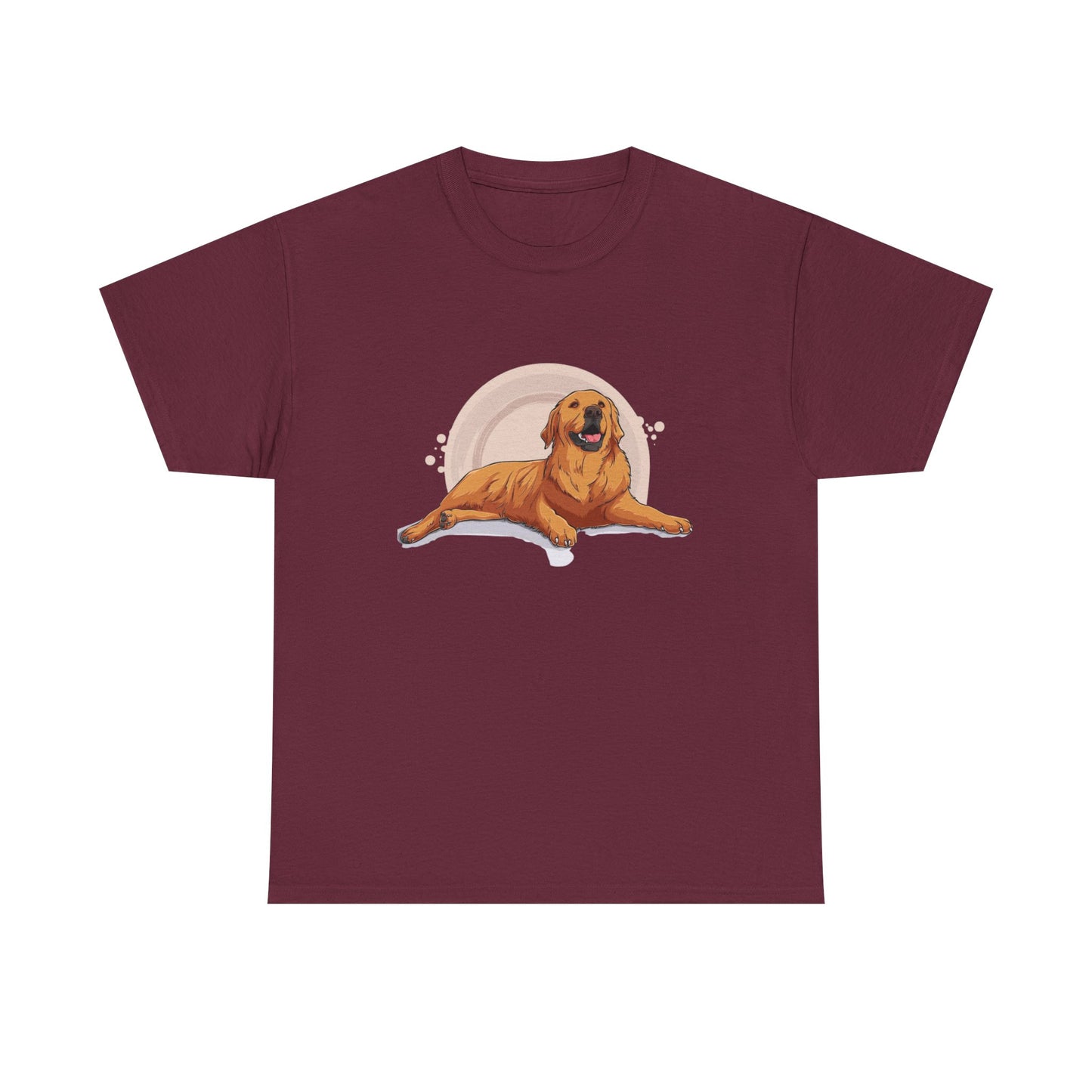 Golden Retriever Graphic Relaxed Tee|Eco-Friendly - Limited