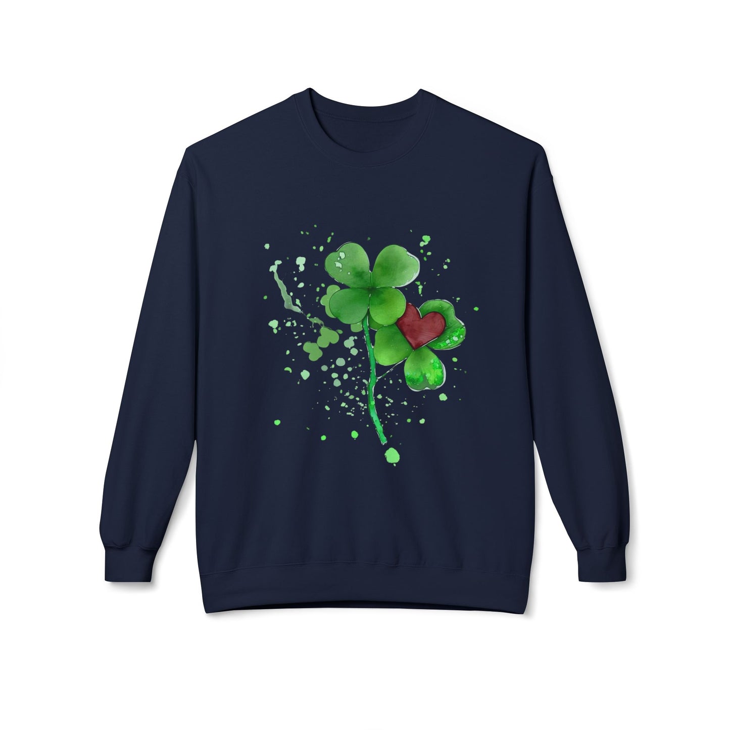 Lucky Love Clover Watercolor Sweatshirt | Eco-Limited