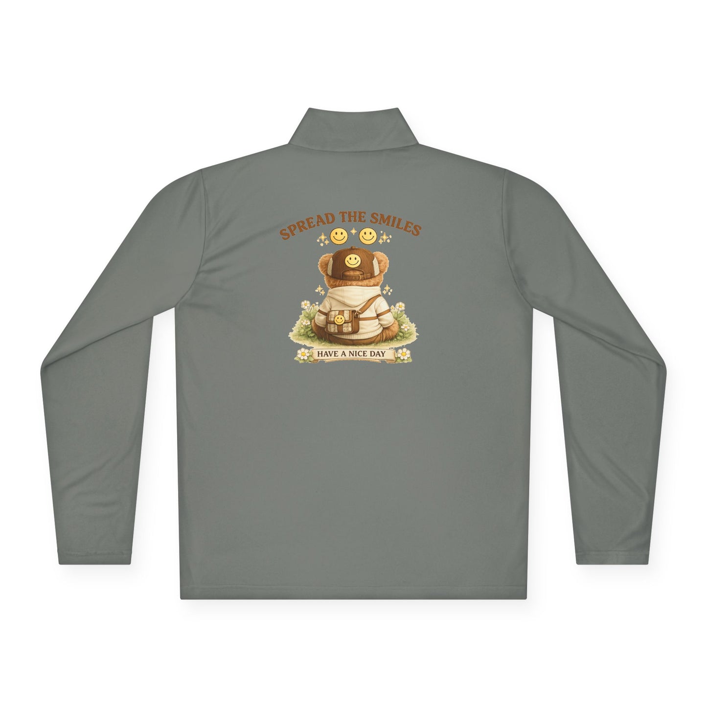 Spread the Smiles Bear Zip-Up Sweatshirt | Eco-Limited
