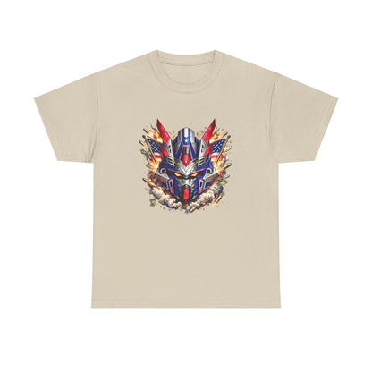 Patriot Mecha Helmet Graphic T-Shirt | Eco - Limited