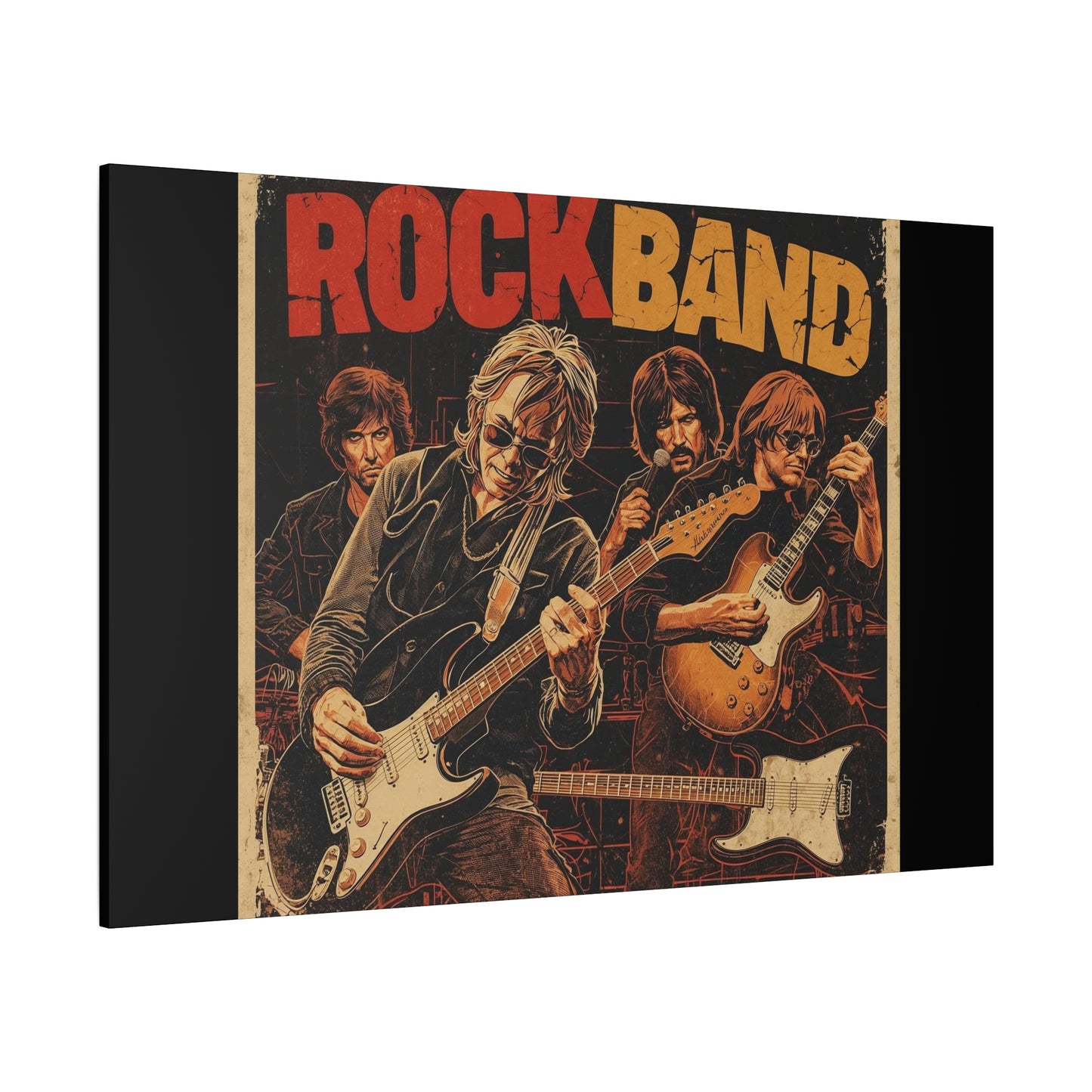 Rock Band Vintage Canvas Wall Art | Eco - Limited