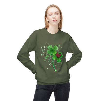 Lucky Love Clover Watercolor Sweatshirt | Eco-Limited