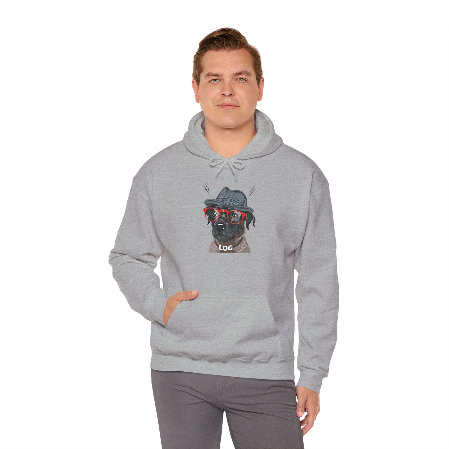 Hipster Pug Illustration Hoodie | Eco-Limited