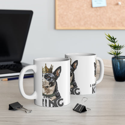 I Am the King Crowned Dog Ceramic Mug