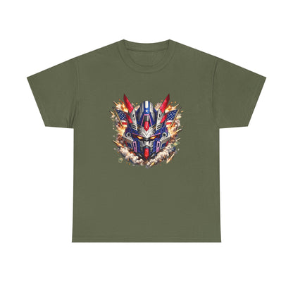 Patriot Mecha Helmet Graphic T-Shirt | Eco - Limited