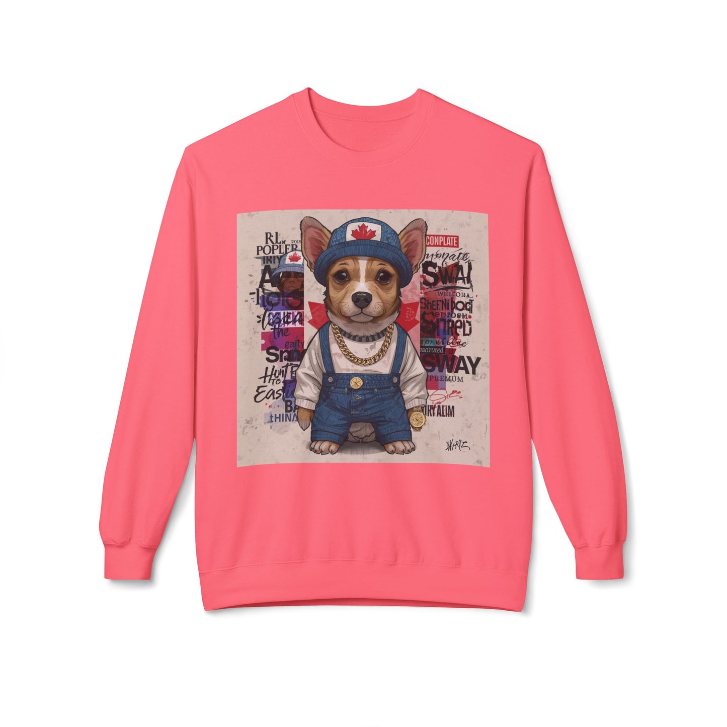 Lucky Street Pup Art Sweater | Eco-Limited