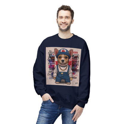Lucky Street Pup Art Sweater | Eco-Limited