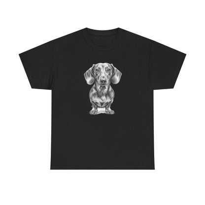 Dachshund Sketch Minimal Art T-Shirt | Eco-Limited