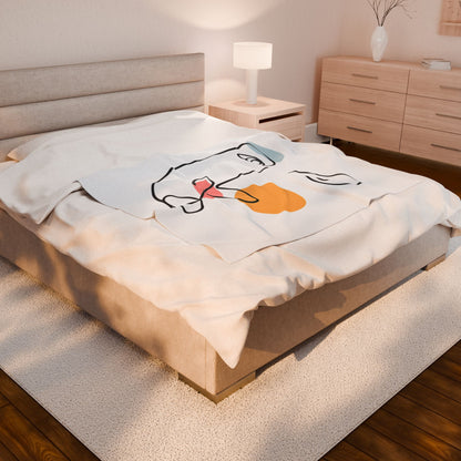 Abstract Line Face Blanket | Eco-Limited