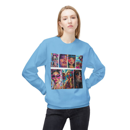 Pop Art Portrait Collage Graphic Sweatshirt