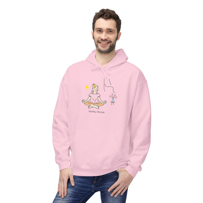 Healthy Lifestyle Illustration Hoodie | Eco-Limited