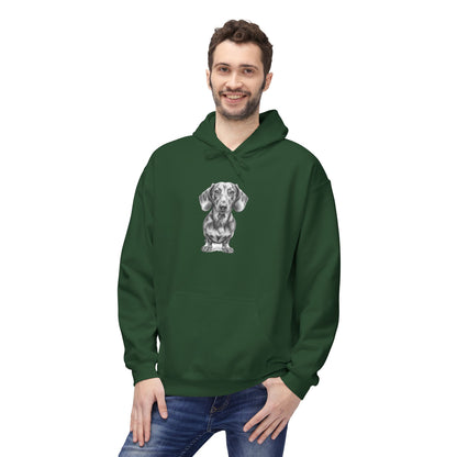 Dachshund Sketch Minimal Art Hoodie | Eco-Limited