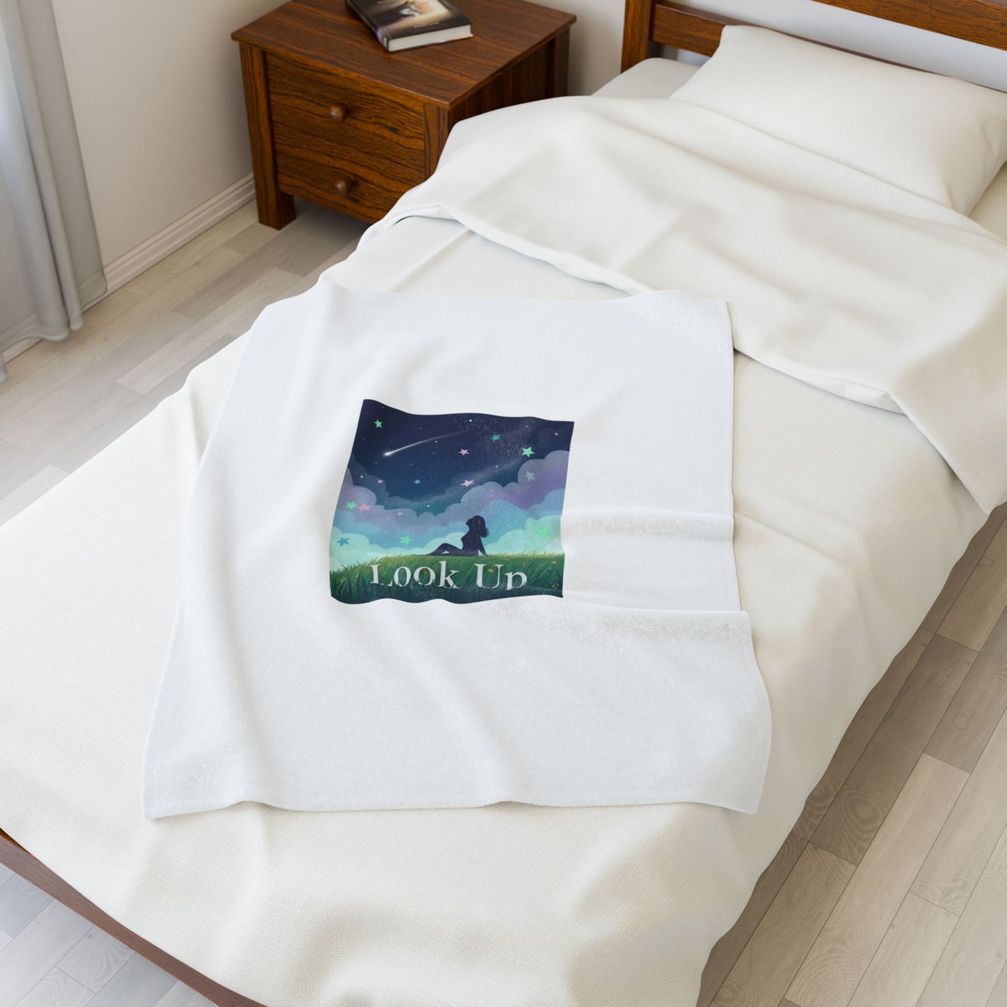 Look Up Night Sky Blanket | stargaze illustration, celestial decor