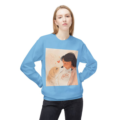 Heartfelt Dog Love Illustration Crewneck | Eco-Friendly - Limited