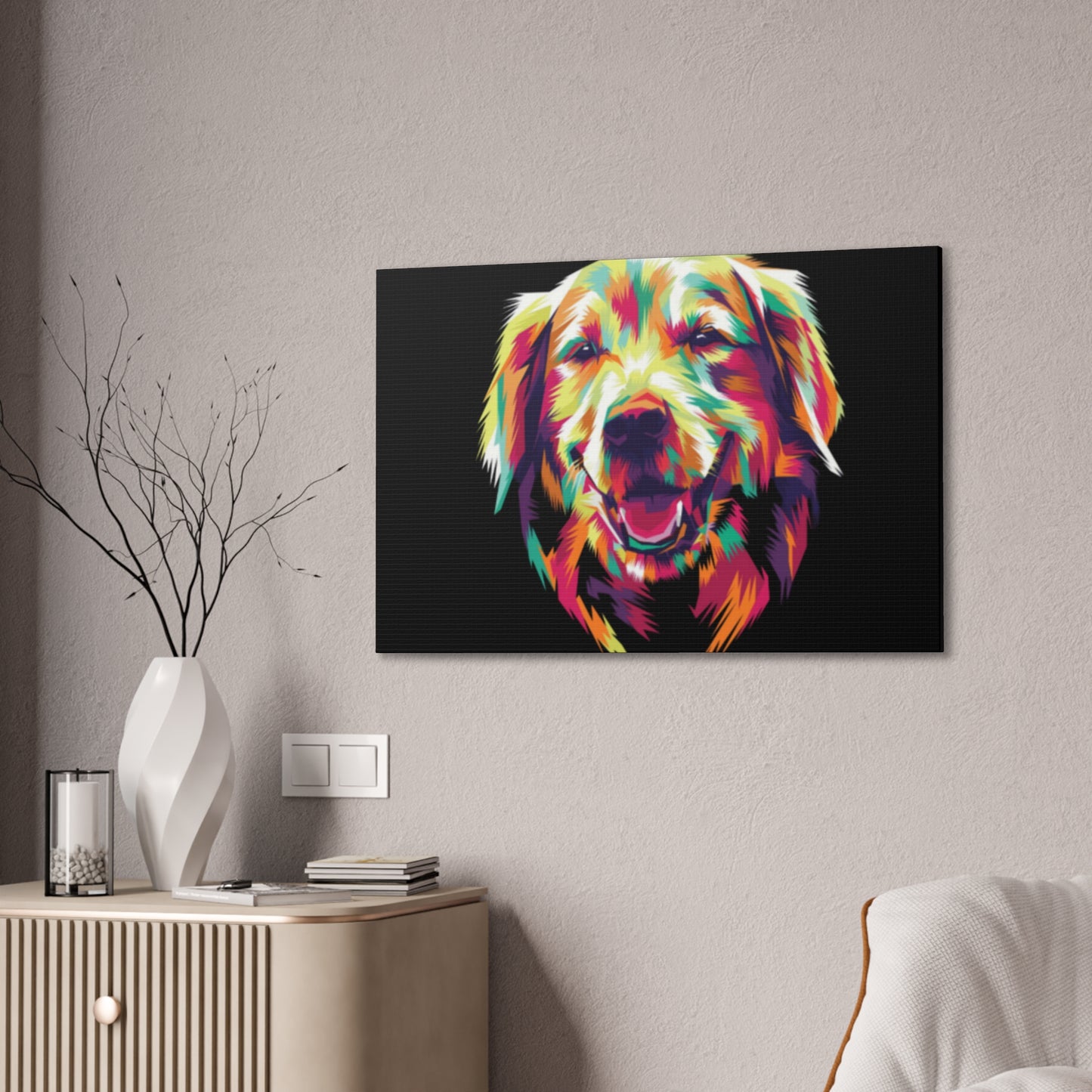 Color Burst Golden Smile Canvas | Eco-Limited
