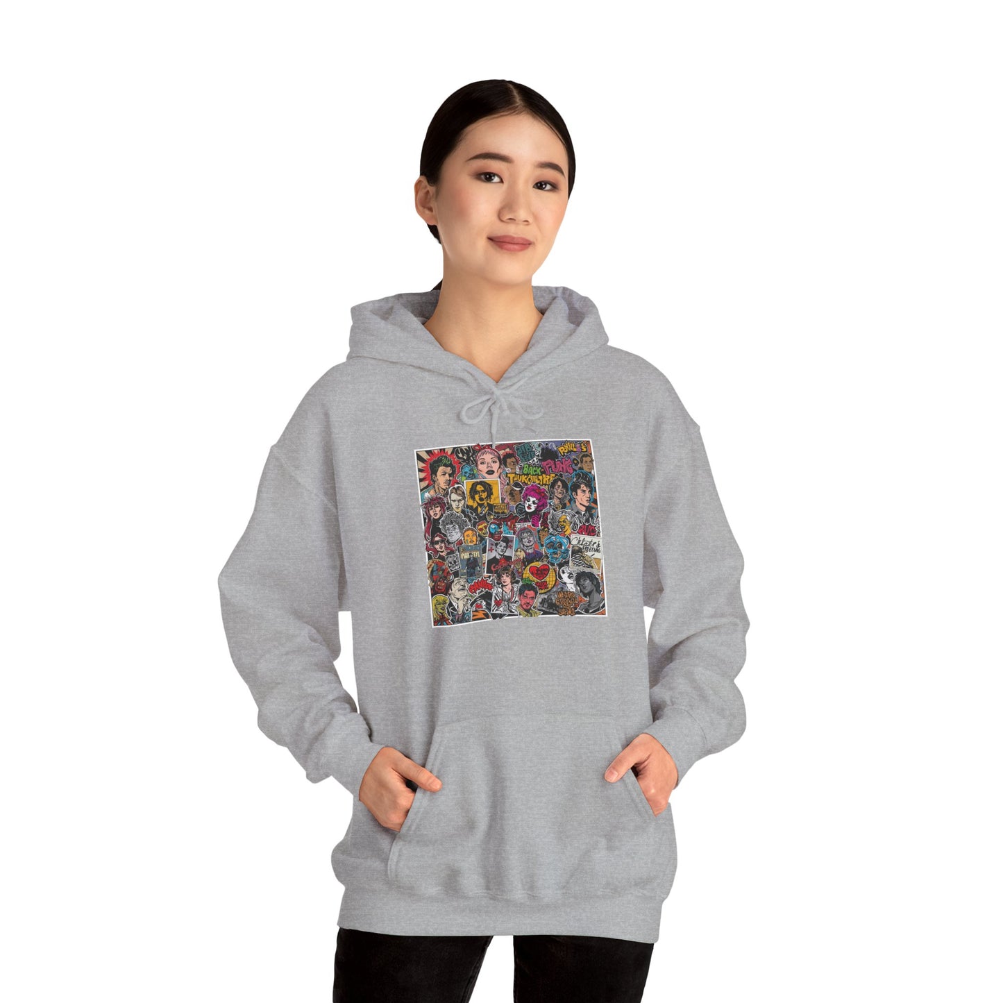 Rock Collage Street Art Hoodie | Eco-Limited