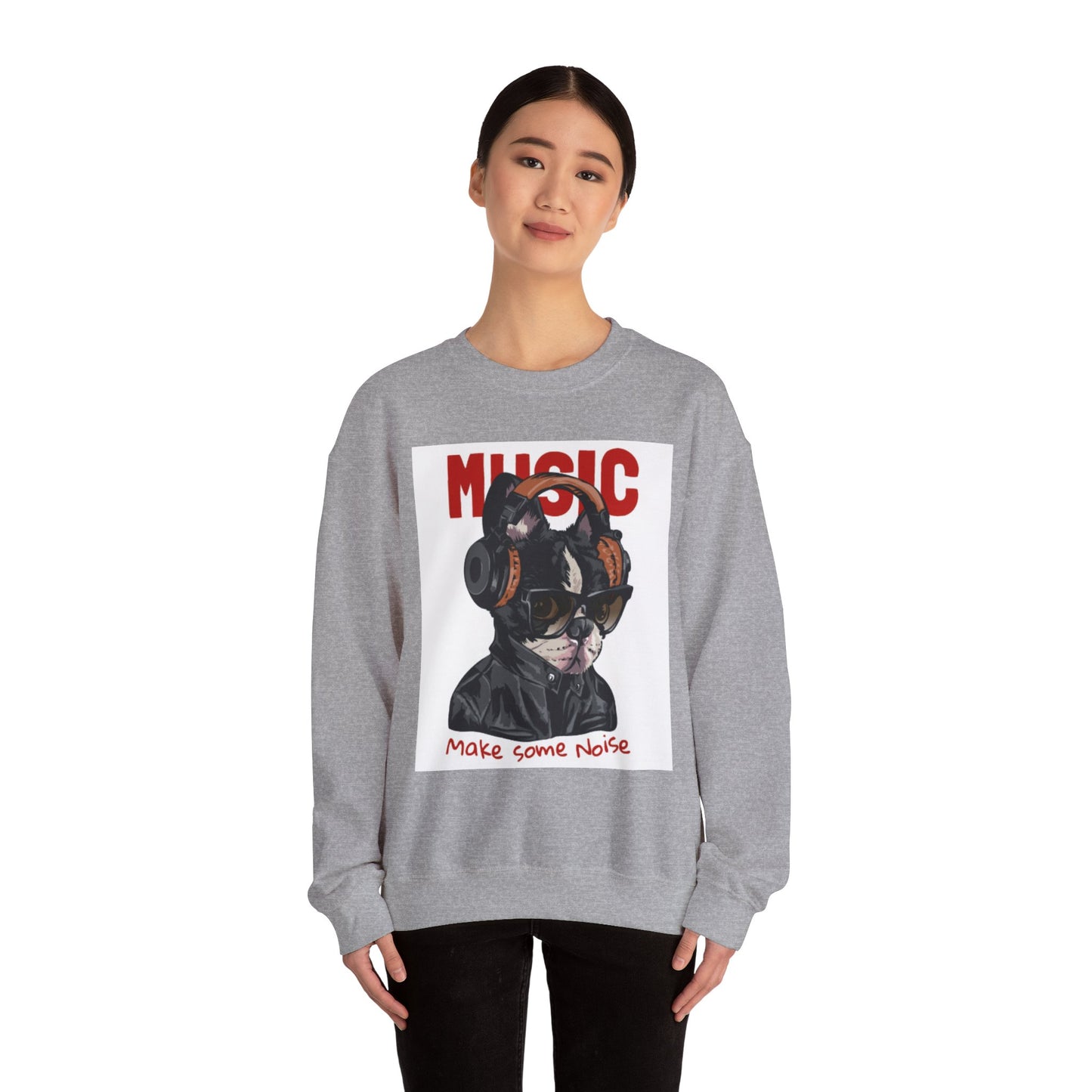 Music Dog “Make Some Noise” Graphic Sweatshirt | Eco-Limited