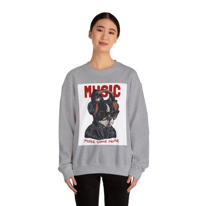 Music Dog “Make Some Noise” Graphic Sweatshirt | Eco-Limited