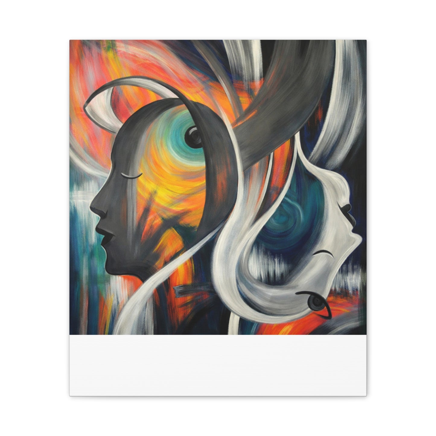 Abstract Expression Portrait Canvas | Eco-Limited