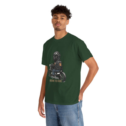 Moto Pug Born To Ride T-Shirt | Eco-Limited
