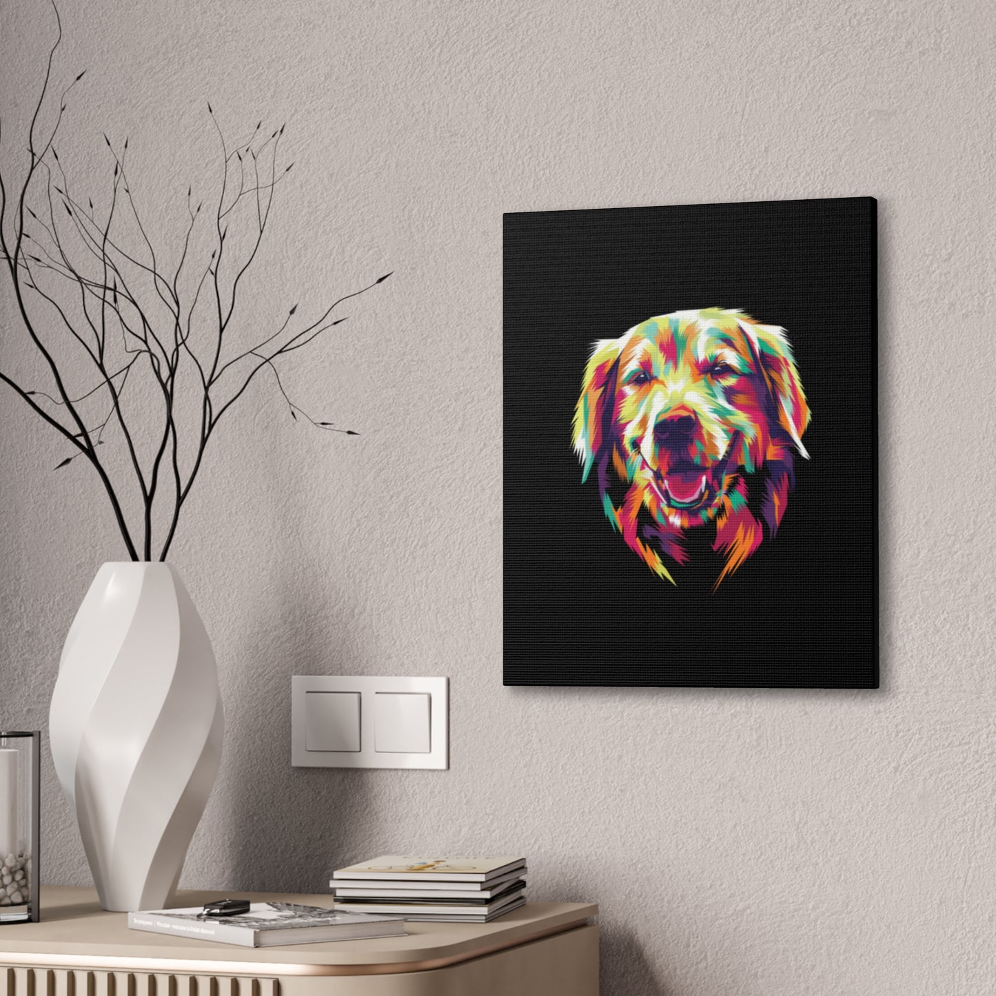 Color Burst Golden Smile Canvas | Eco-Limited