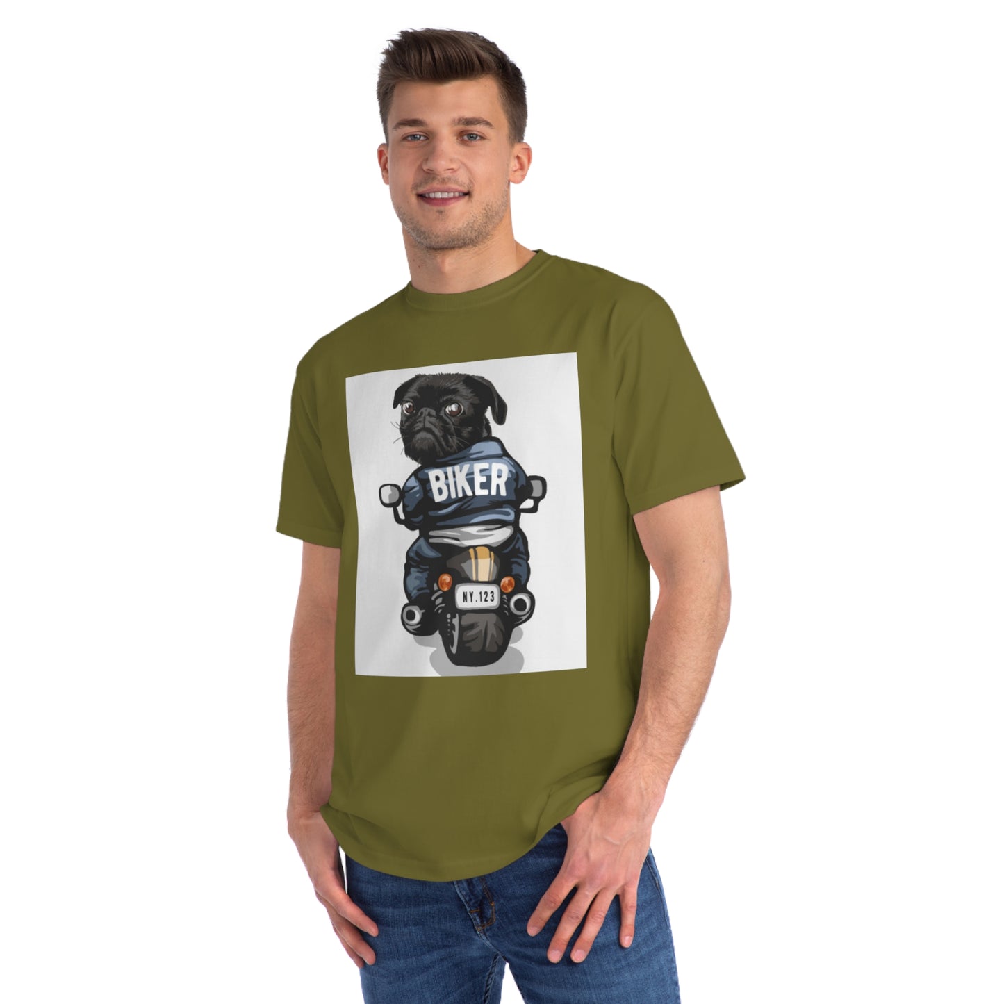 Organic Biker Pug T-Shirt | Organic-Limited