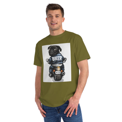 Organic Biker Pug T-Shirt | Organic-Limited