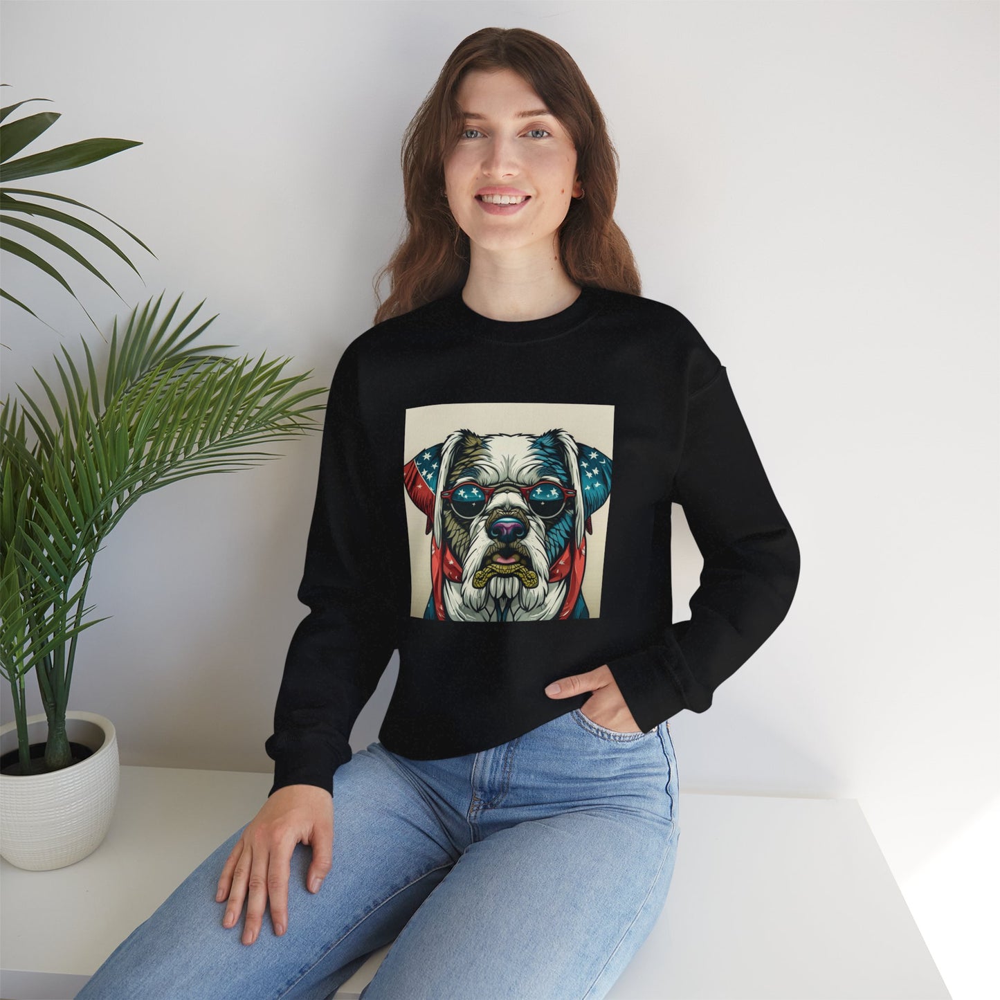 Patriot Dog Portrait Sweatshirt | Eco - Limited
