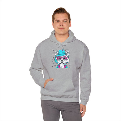 Neon Raccoon Street Art Hoodie | Eco-Limited