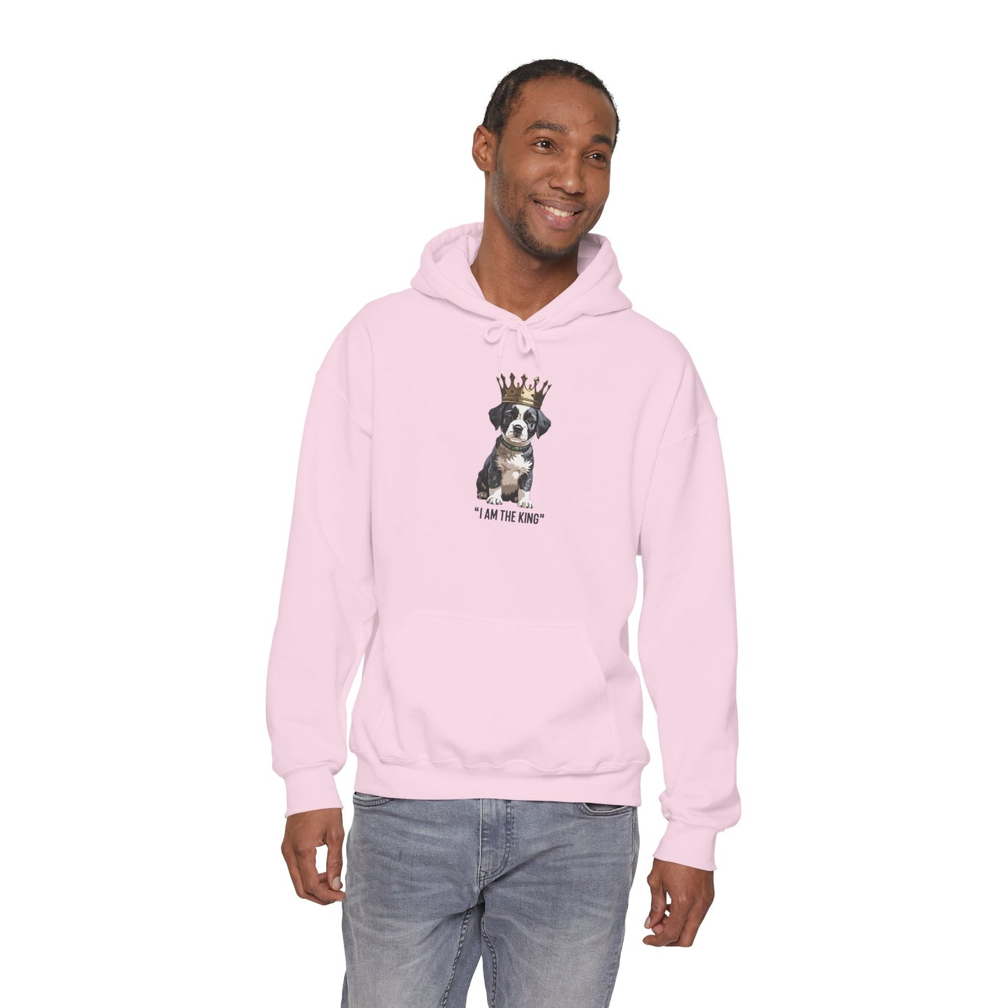 “I Am The King” Crowned Puppy Graphic Hoodie|Eco-Limited