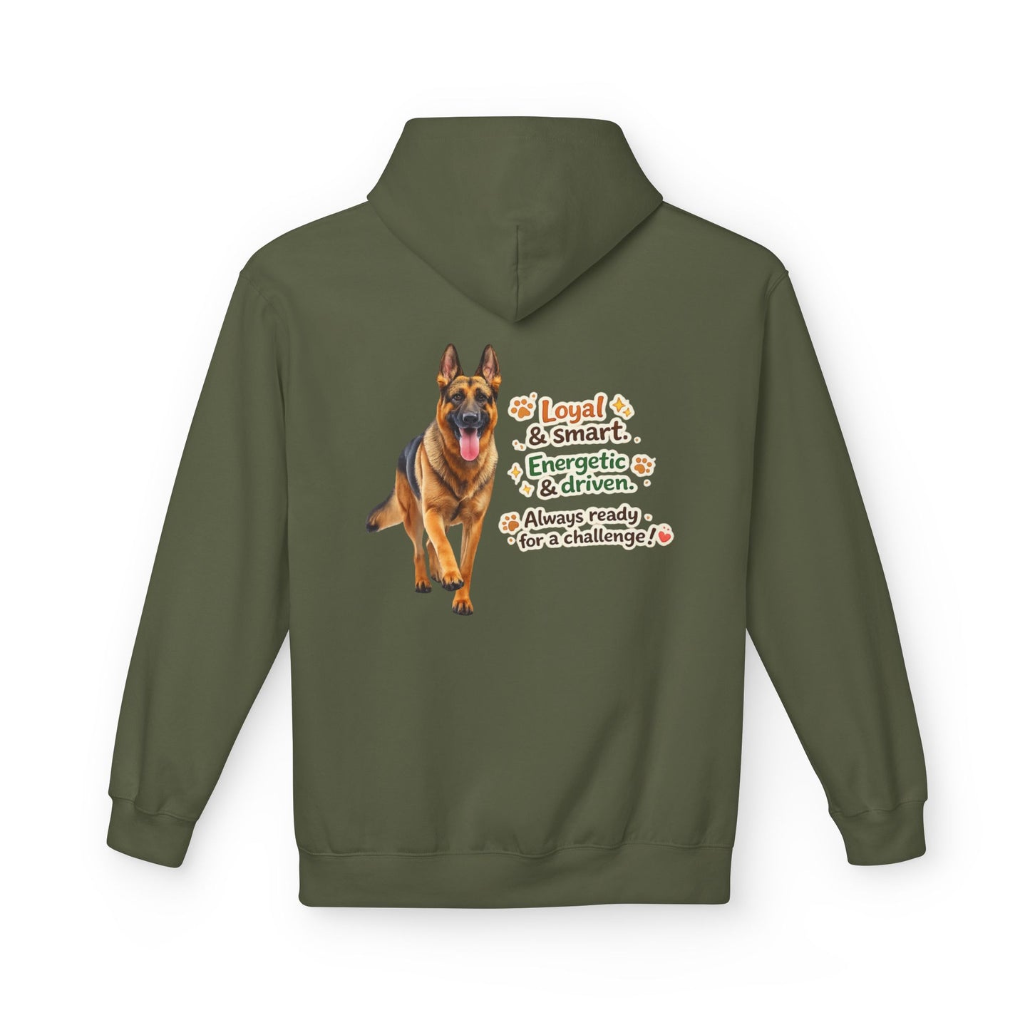 German Shepherd Character Hoodie | Eco-Limited