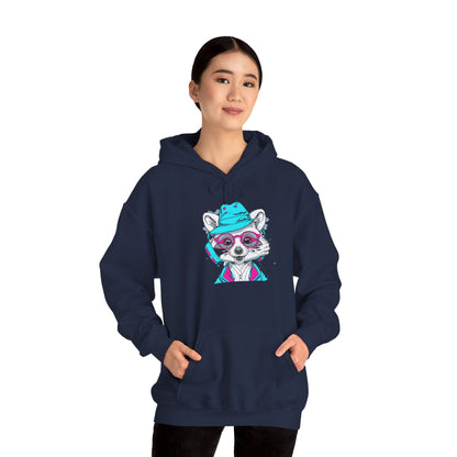 Neon Raccoon Street Art Hoodie | Eco-Limited