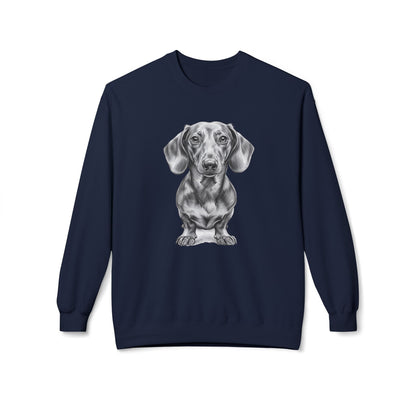 Dachshund Sketch Minimal Art Sweatshirt | Eco-Limited